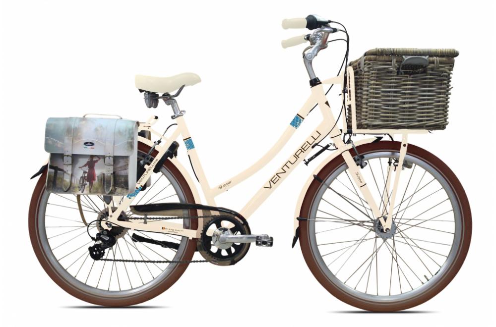 Shopper-Creme blinkend-Dame - Fietsen - Venturelli