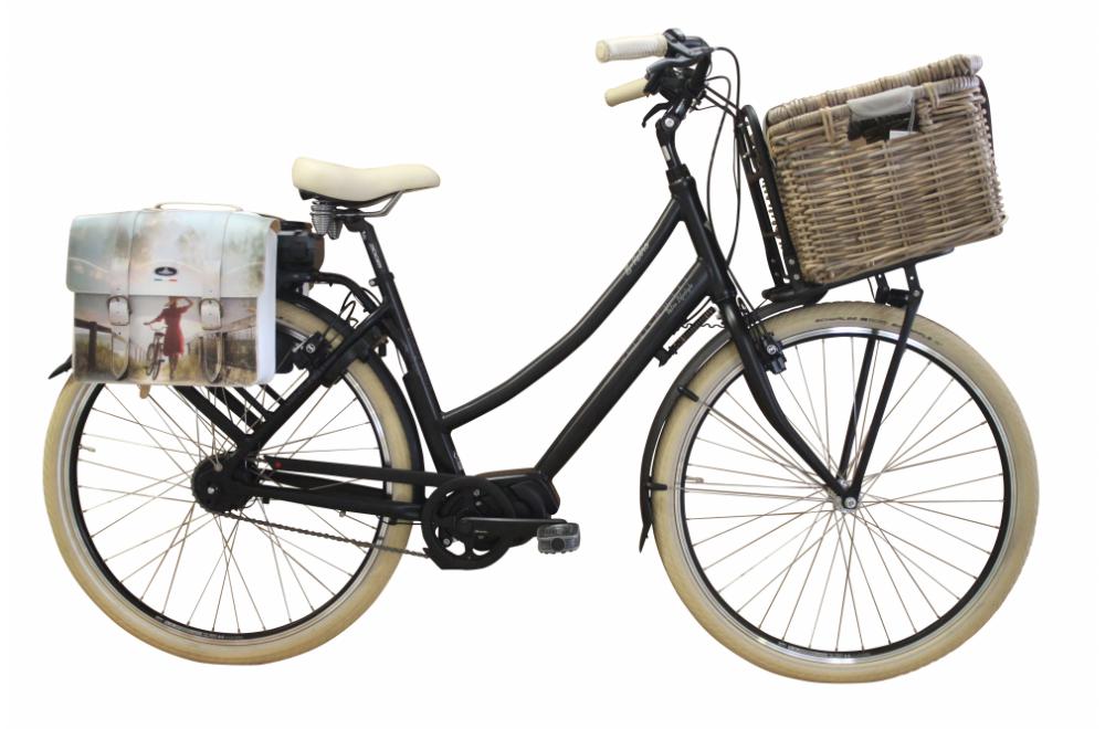 Geelachtig as zwaar S-Retro E-6100 504wh-Zwart mat-Dame - E-Bikes - Venturelli
